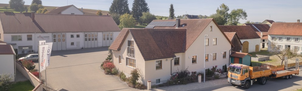 Ottillinger Bau - Firmenansicht von oben - Firmensitz in Holzheim-Bergendorf